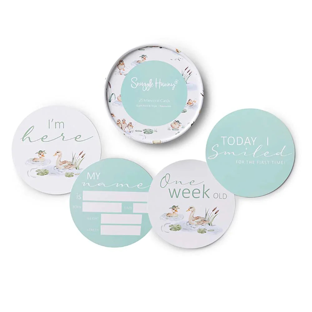 Duck Pond & Sage Reversible Milestone Cards – Bloom Baby Collective