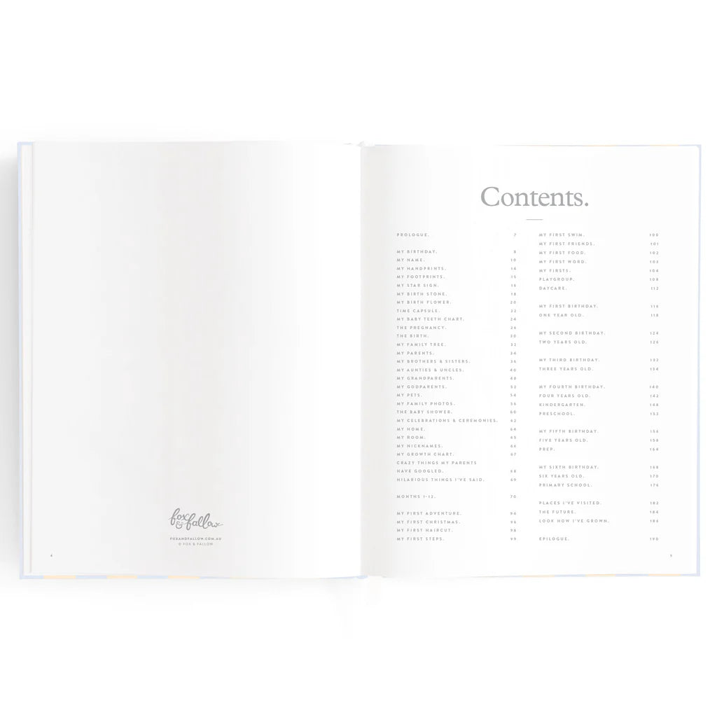 Baby Book - Cloud Stripe