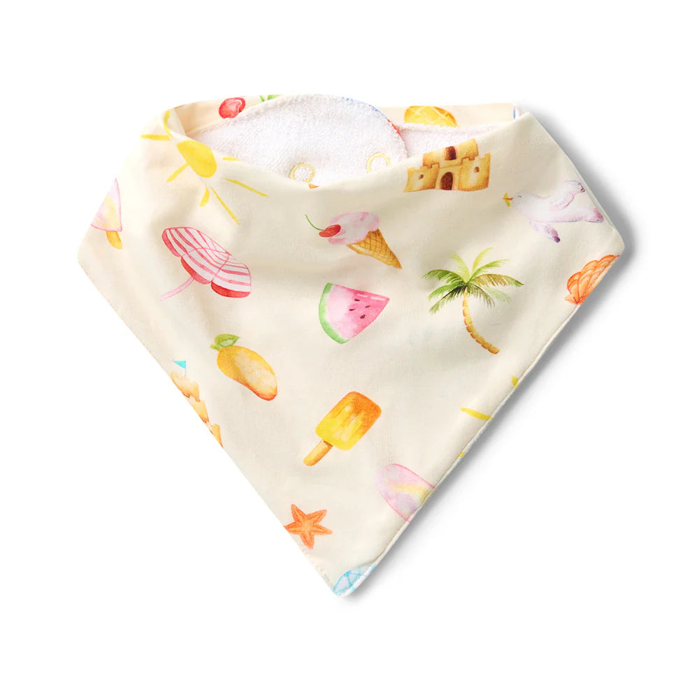Beach Fun Organic Dribble Bib