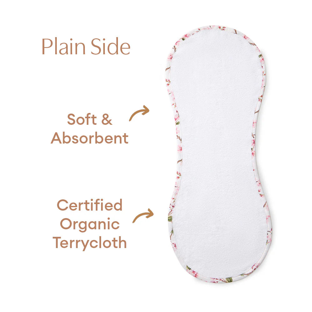 Cherry Blossom Organic Cotton Burp Cloth