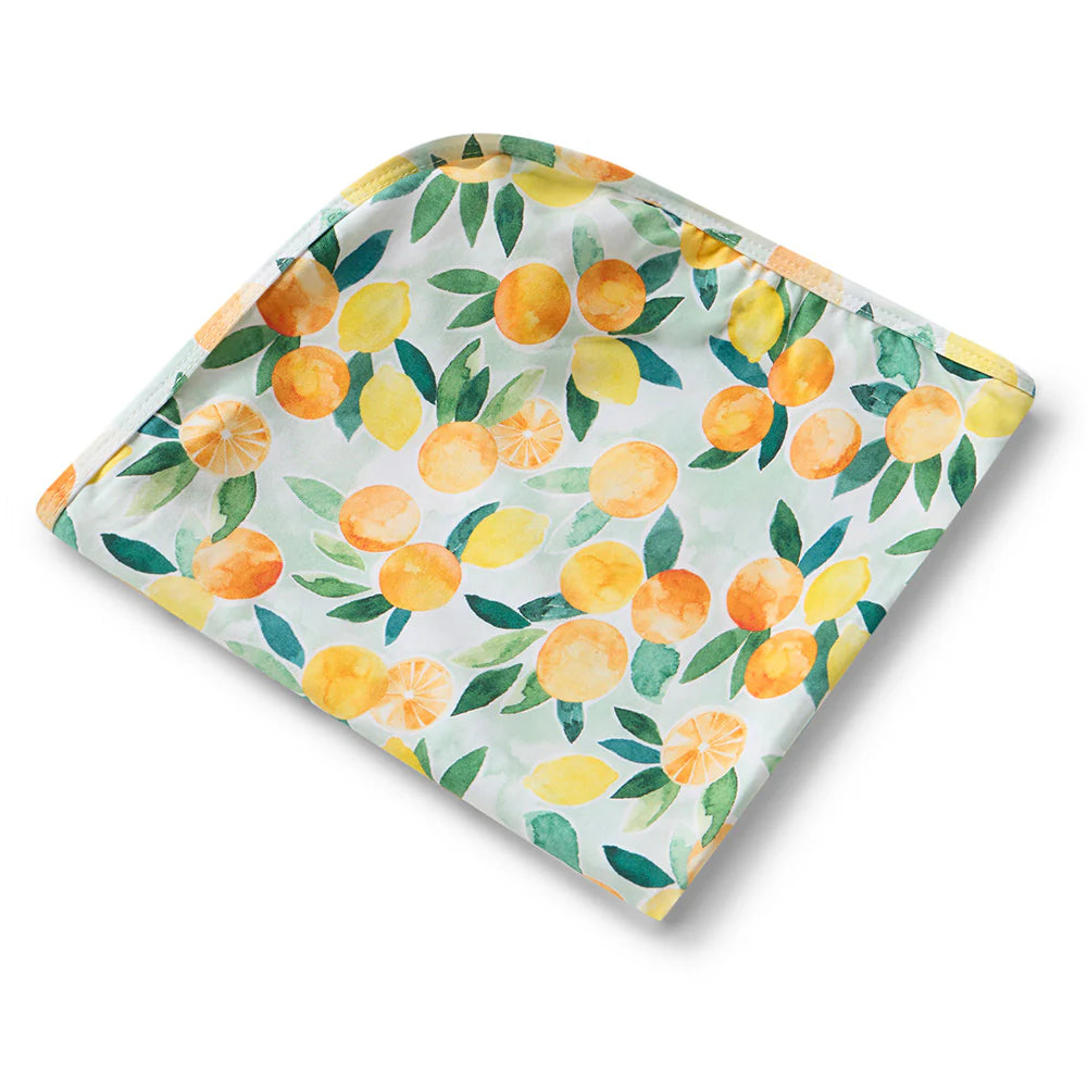 Citrus Squeeze Organic Jersey Wrap & Beanie Set