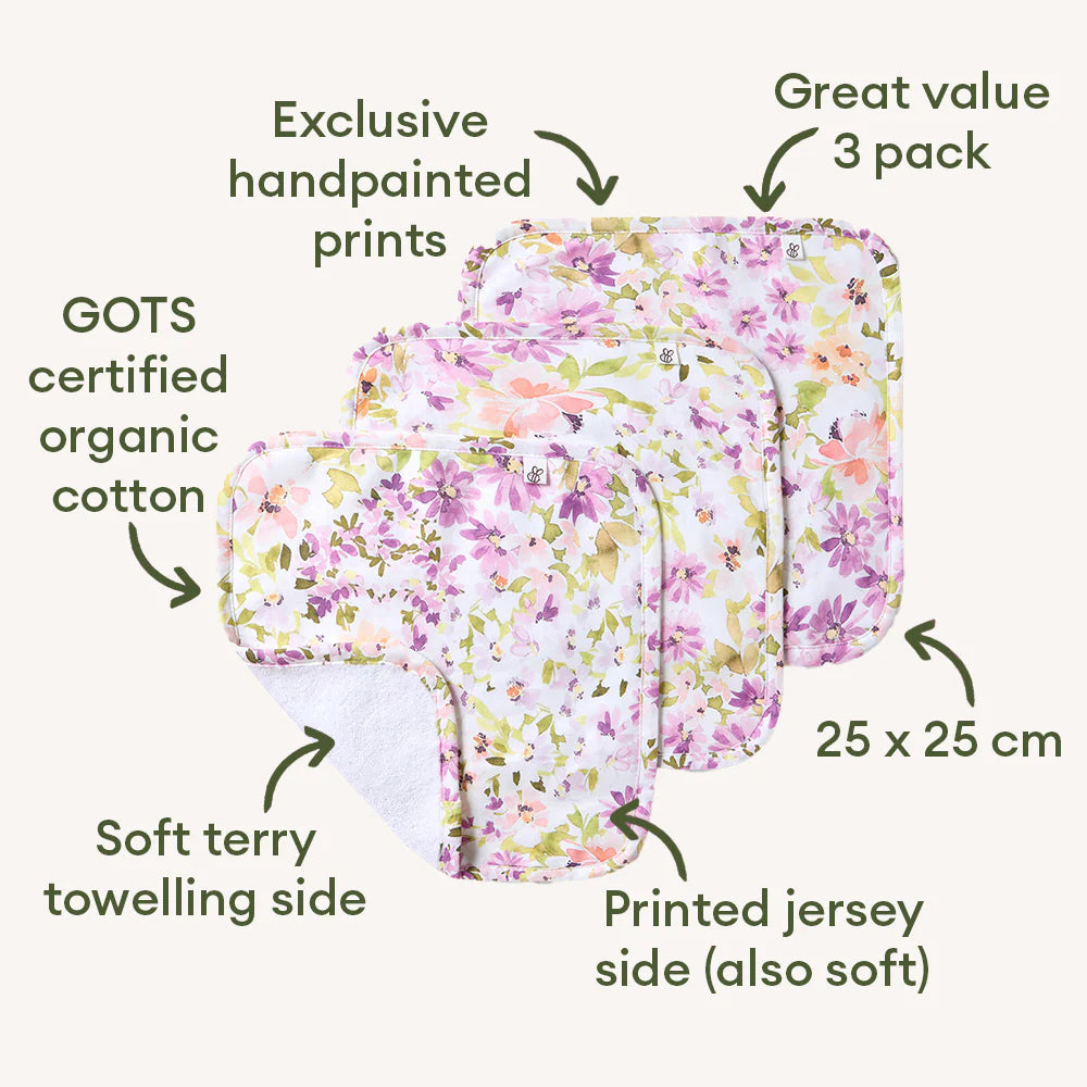 Isla Organic Wash Cloths - 3 Pack