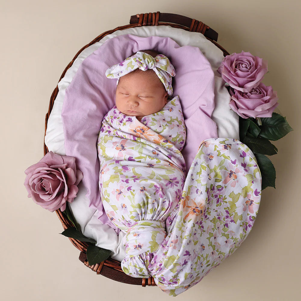 Isla Organic Jersey Wrap & Topknot Set