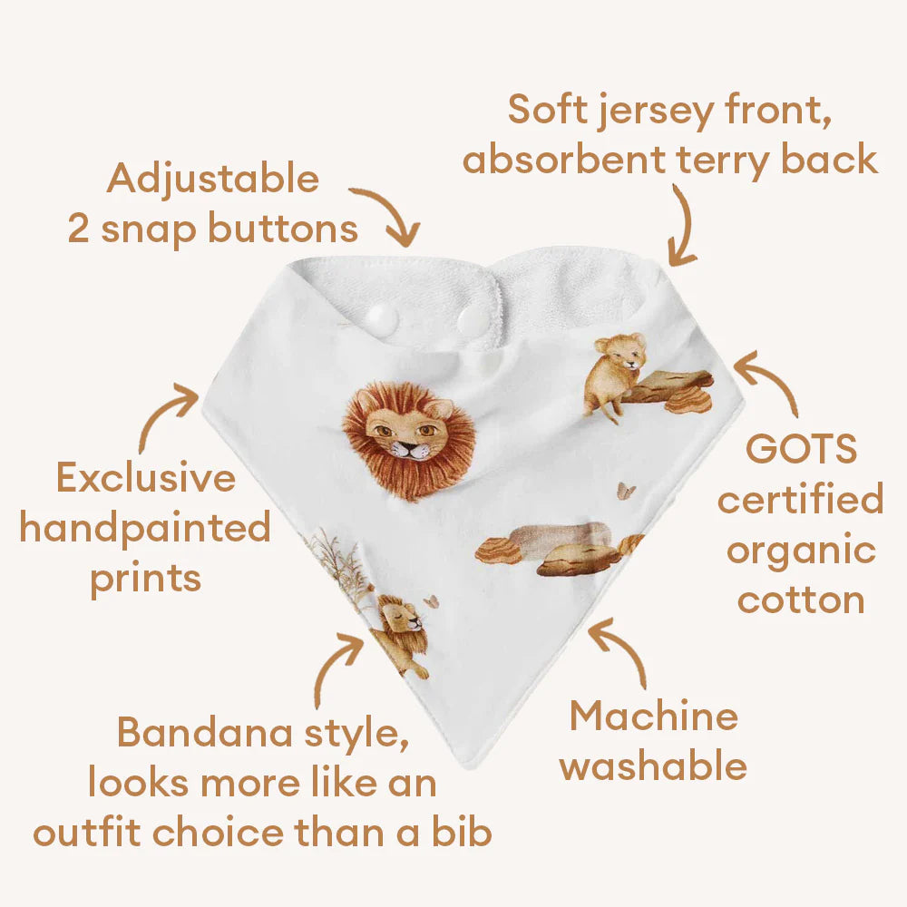 Lion Organic Dribble Bib