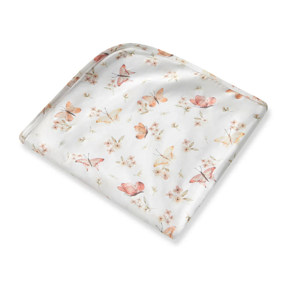 Butterfly Jersey Wrap & Beanie Set