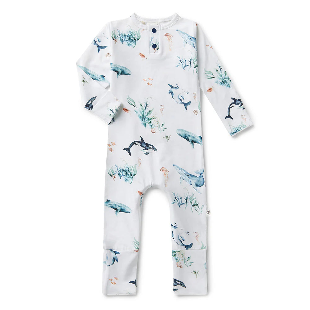 Ocean White Organic Growsuit