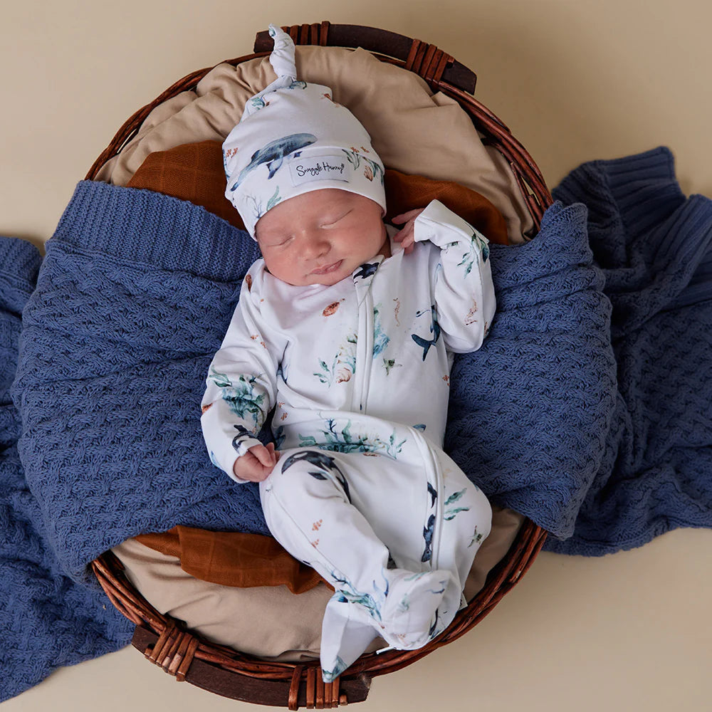 Ocean Organic Snuggle Sleepsuit Zip Footie