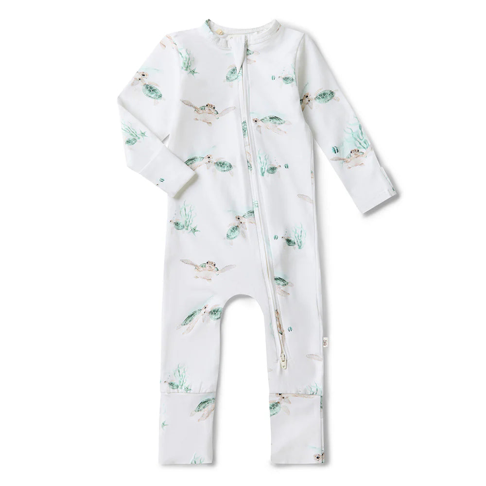 Turtle Organic Snugglesuit Convertible Romper