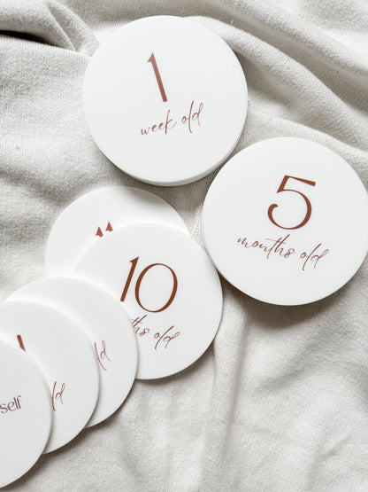 Silicone Milestone Set - Vanilla Set