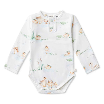 Duck Pond Long Sleeve Organic Bodysuit