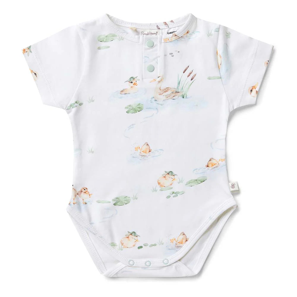 Duck Pond Short Sleeve Organic Bodysuit