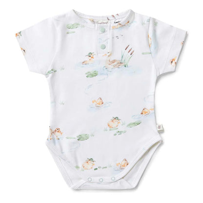Duck Pond Short Sleeve Organic Bodysuit