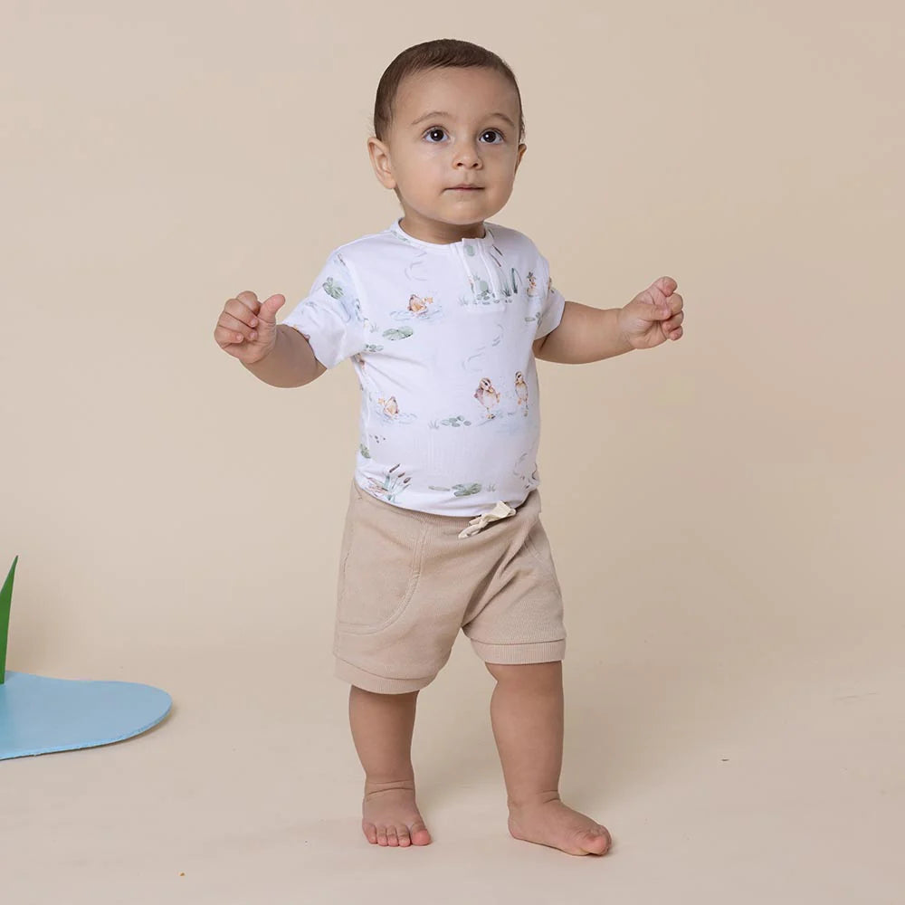Duck Pond Short Sleeve Organic Bodysuit