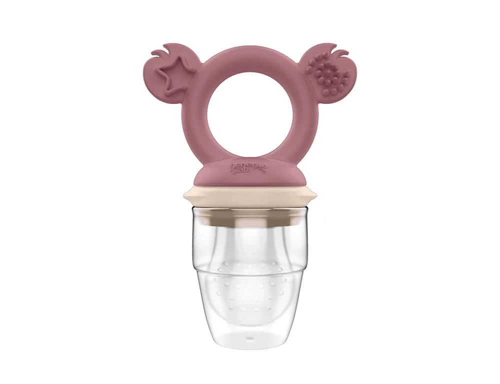Silicone Fresh Food Feeder - Dusty Rose &amp; Sand