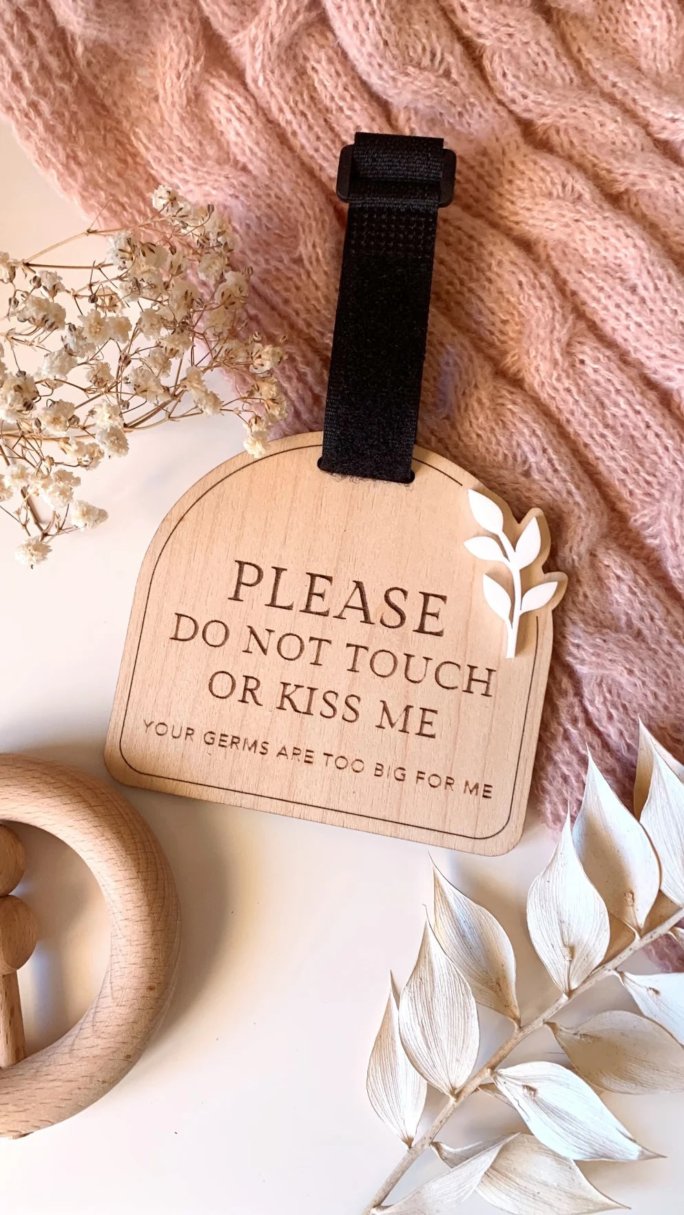 Please Do Not Touch Or Kiss Me - Pram Tag