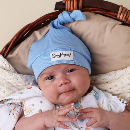 Bluebell Ribbed Organic Knotted Beanie