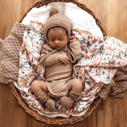 Fawn Merino Wool Bonnet &amp; Booties