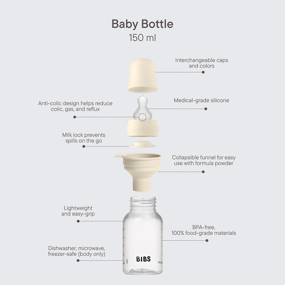 Baby BPA-Free PP Bottle Set 150ml Silicone