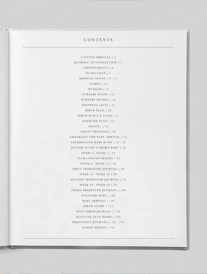 Bump. My Pregnancy Journal. Light Grey