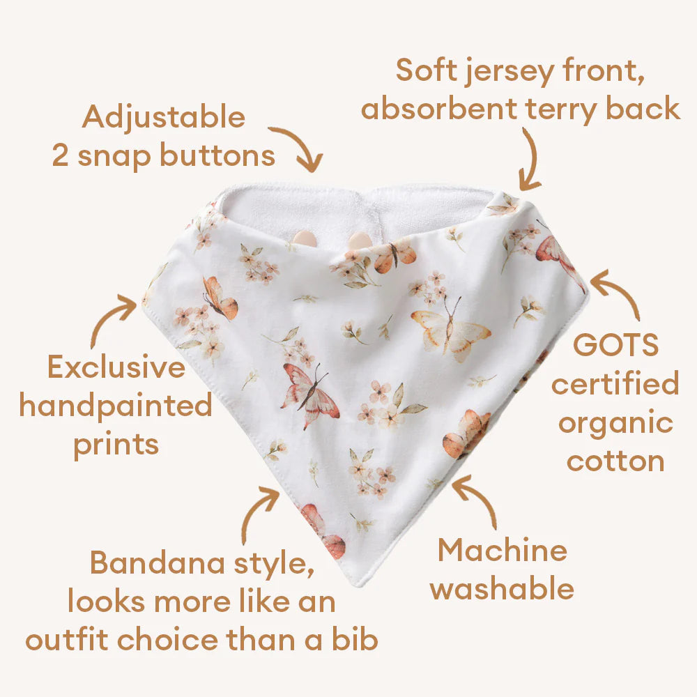 Butterfly Organic Dribble Bib