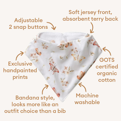 Butterfly Organic Dribble Bib