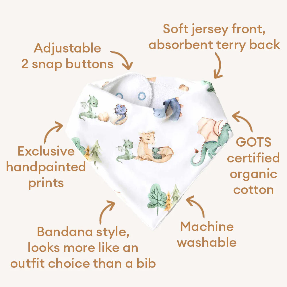 Dragon Organic Dribble Bib