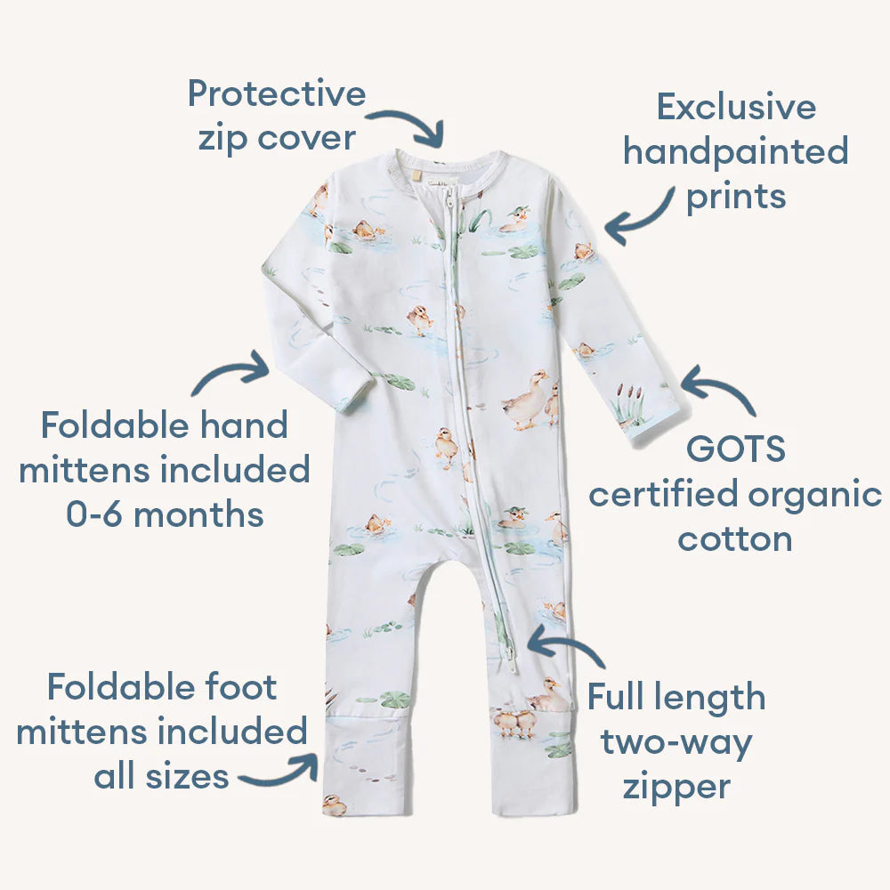 Duck Pond Organic Snugglesuit Convertible Romper