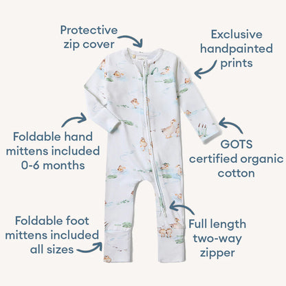 Duck Pond Organic Snugglesuit Convertible Romper