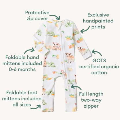 Farm Organic Snugglesuit Convertible Romper