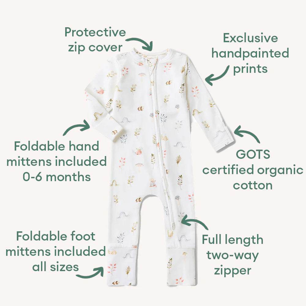 Garden Friends Organic Snugglesuit Convertible Romper