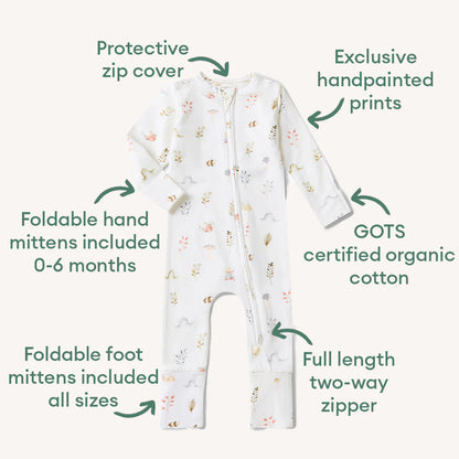 Garden Friends Organic Snugglesuit Convertible Romper