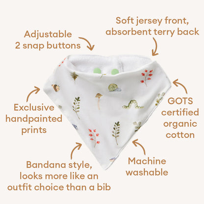 Garden Friends Organic Dribble Bib