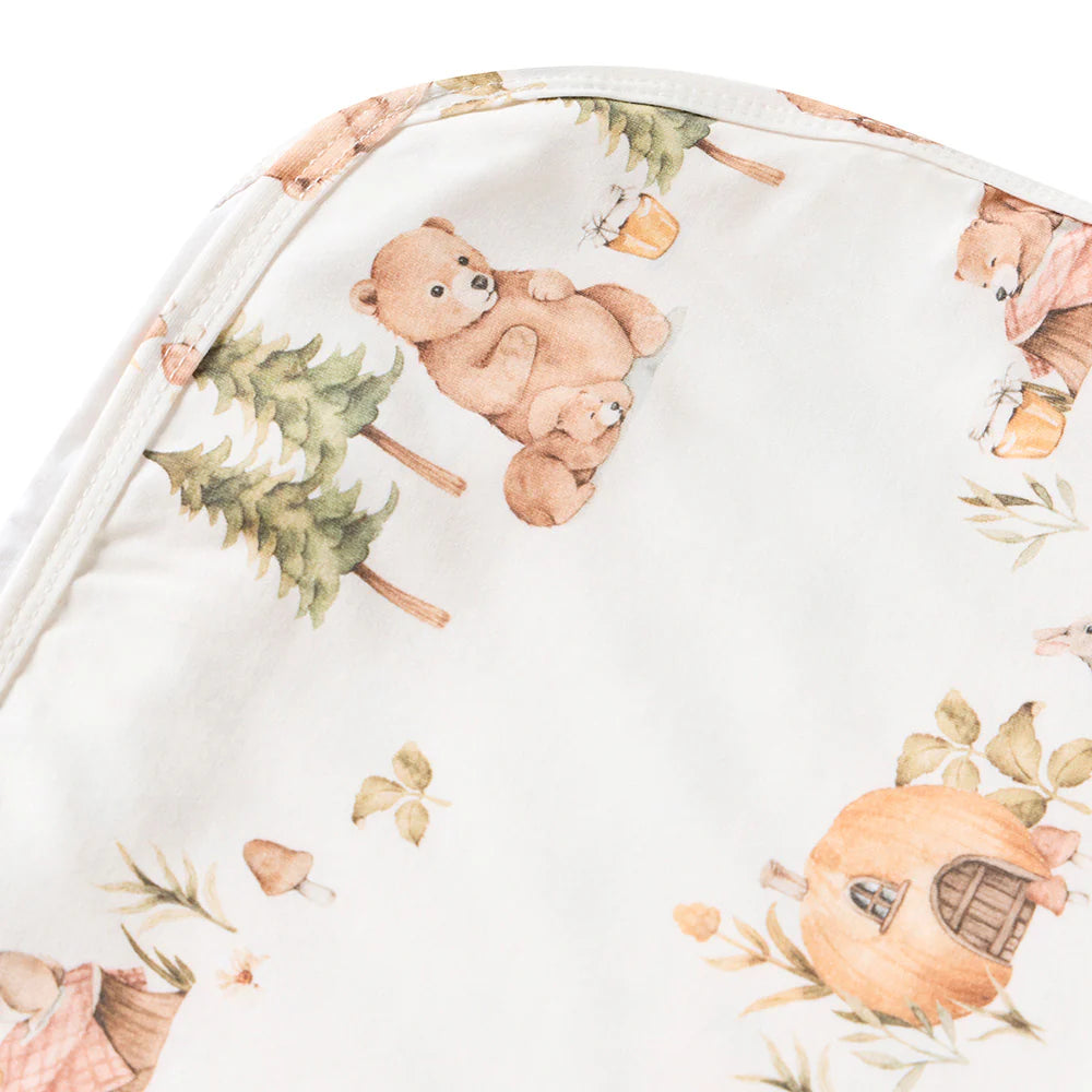 Bears Organic Jersey Wrap &amp; Beanie Set