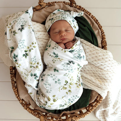 Eden Organic Jersey Wrap &amp; Topknot Set