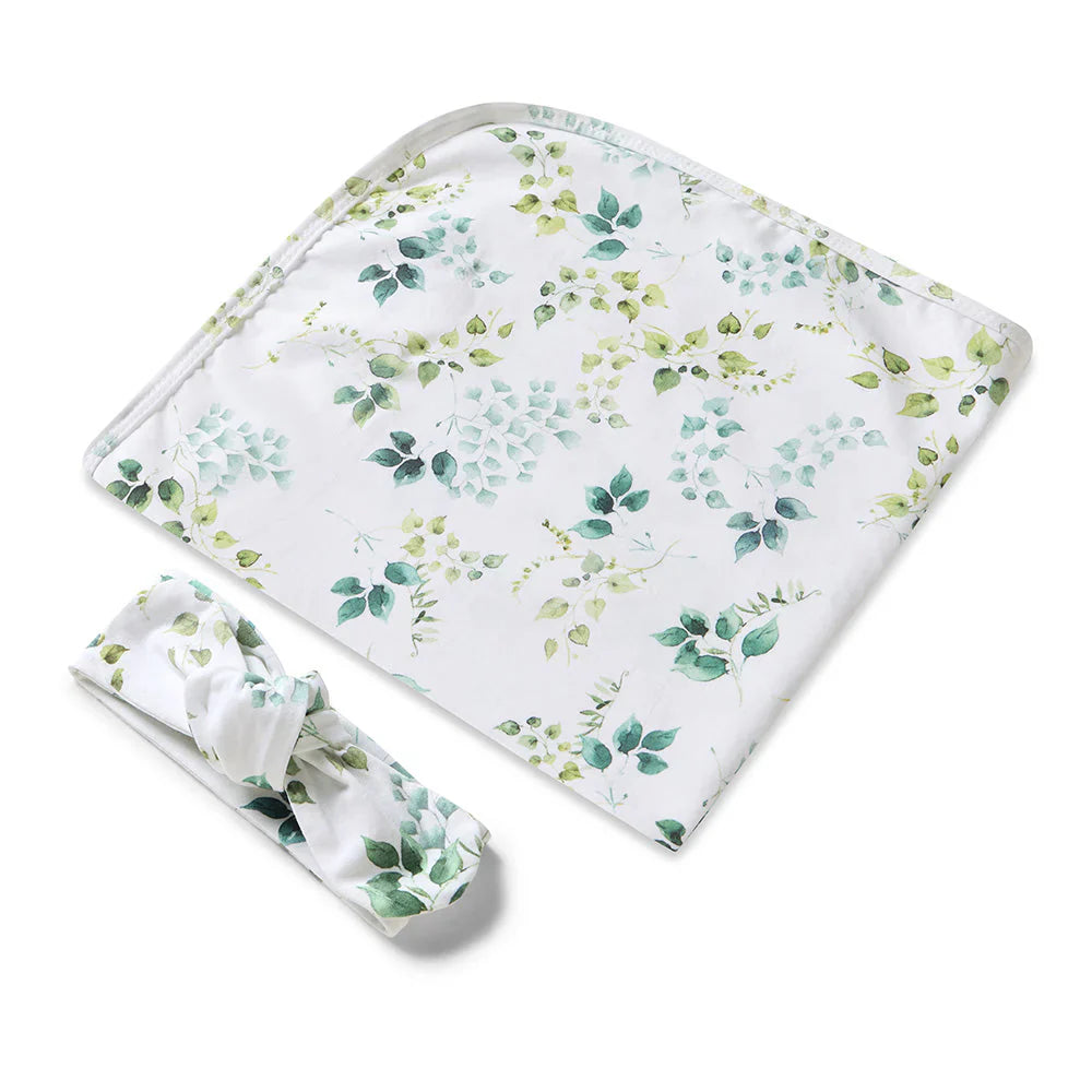 Eden Organic Jersey Wrap &amp; Topknot Set