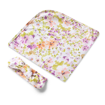 Isla Organic Jersey Wrap &amp; Topknot Set