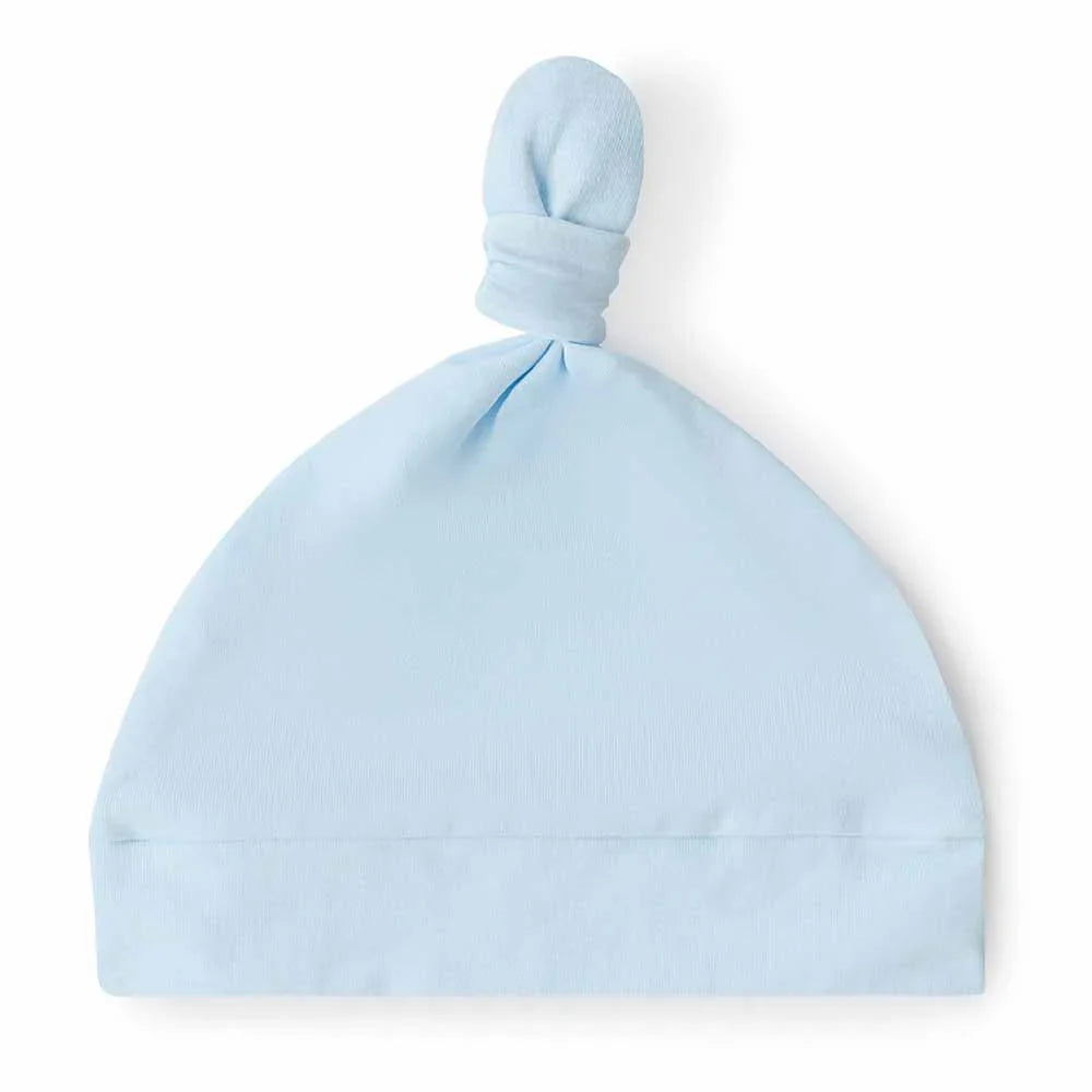 Baby Blue Organic Knotted Beanie
