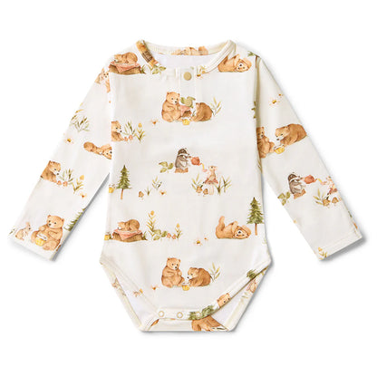 Bears Long Sleeve Organic Bodysuit