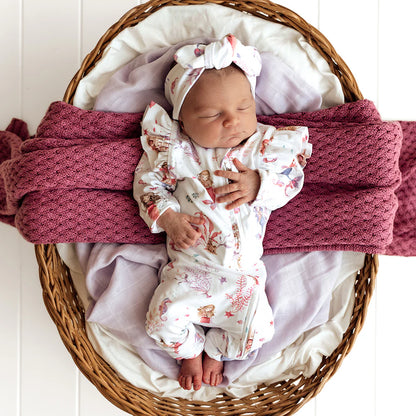 Mermaid Organic Snugglesuit Convertible Romper with Frill