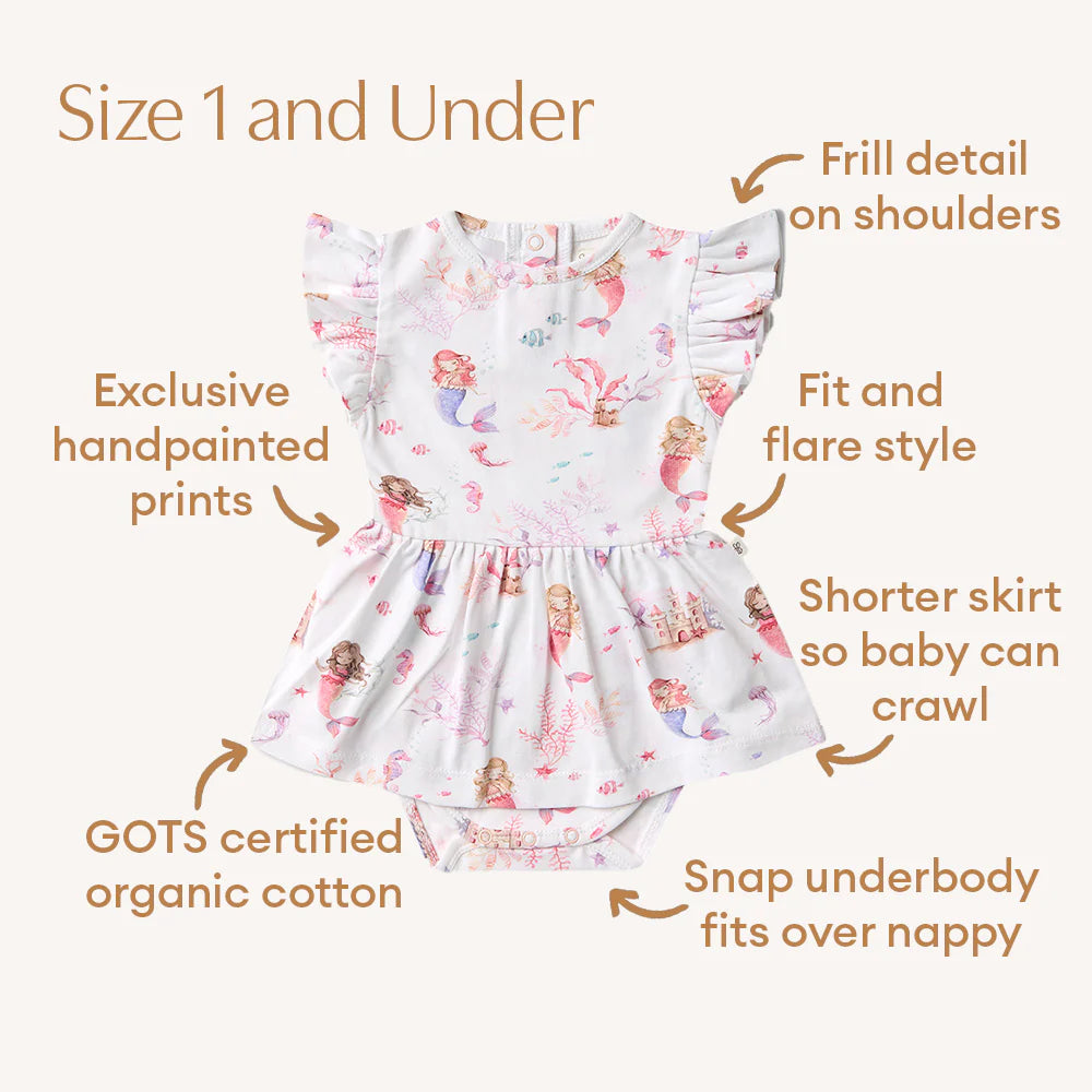 Mermaid Short Sleeve Organic Dress