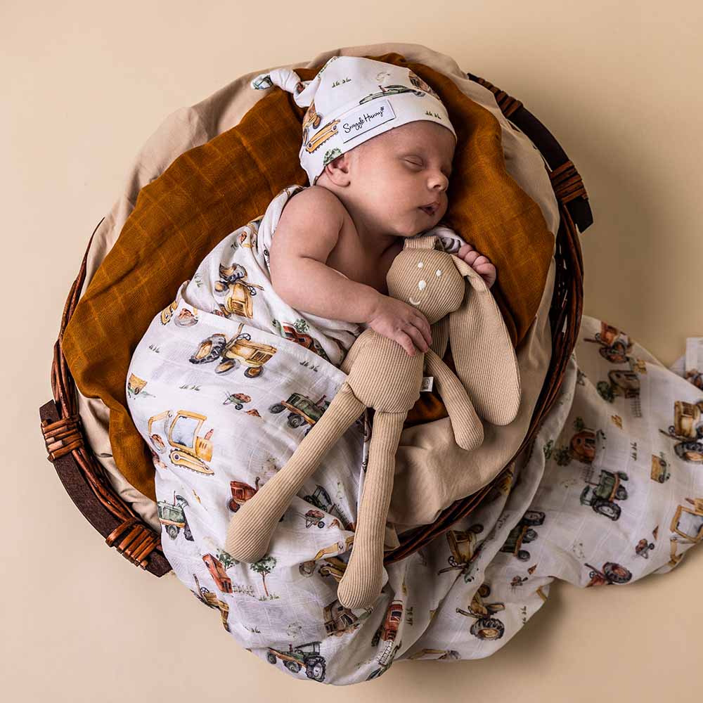 Diggers &amp; Tractors Organic Muslin Wrap