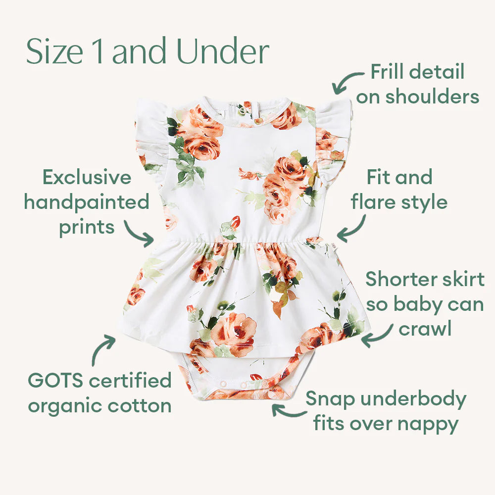 Rosebud Short Sleeve Organic Dress