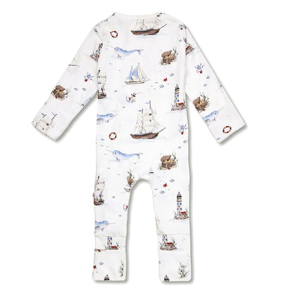 Set Sail Organic Snugglesuit Convertible Romper