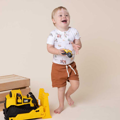 Diggers &amp; Tractors Short Sleeve Organic Bodysuit