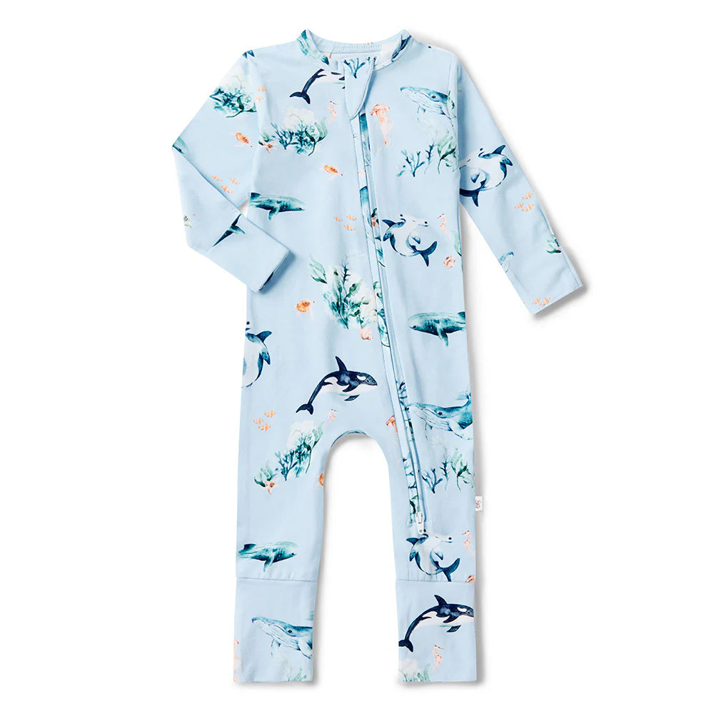Blue Ocean Organic Snugglesuit Convertible Romper