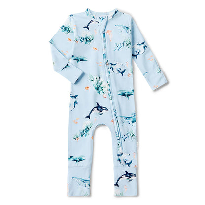 Blue Ocean Organic Snugglesuit Convertible Romper