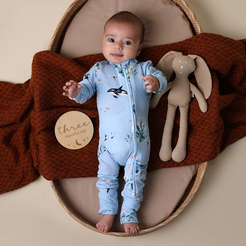Blue Ocean Organic Snugglesuit Convertible Romper