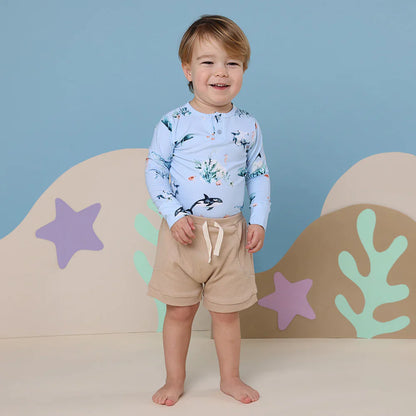 Blue Ocean Long Sleeve Organic Bodysuit