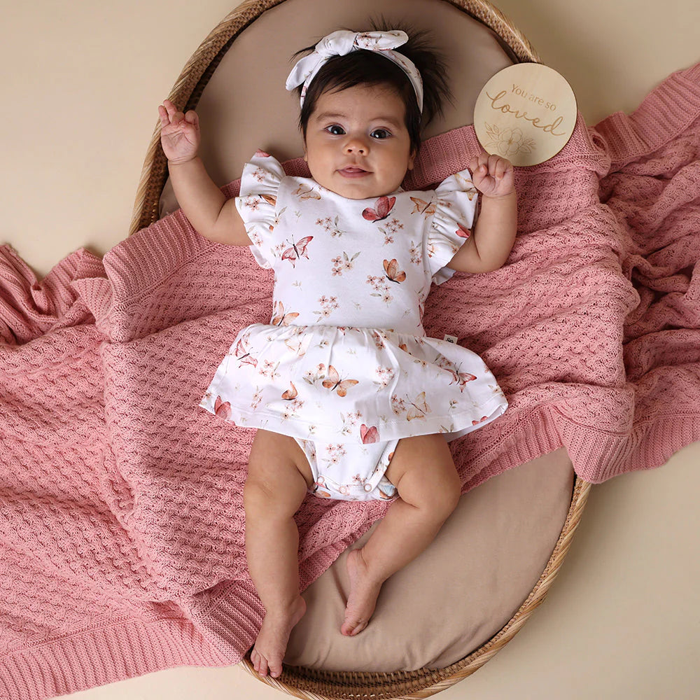 Butterfly Short Sleeve Organic Dress