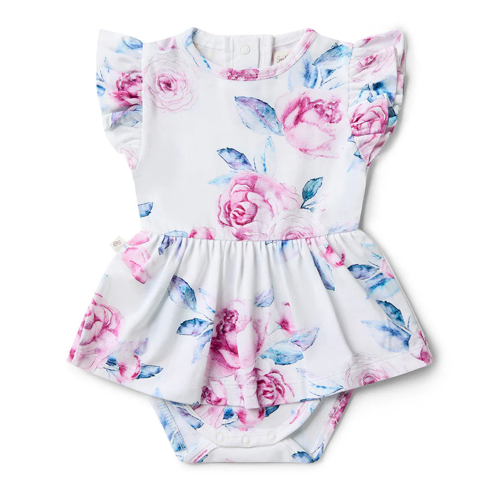 Lilac Skies Short Sleeve Organic Dress